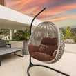 Soft Hanging Egg Chair Cushion – Outdoor Swing & Hammock Replacement Seat Pad with Ties