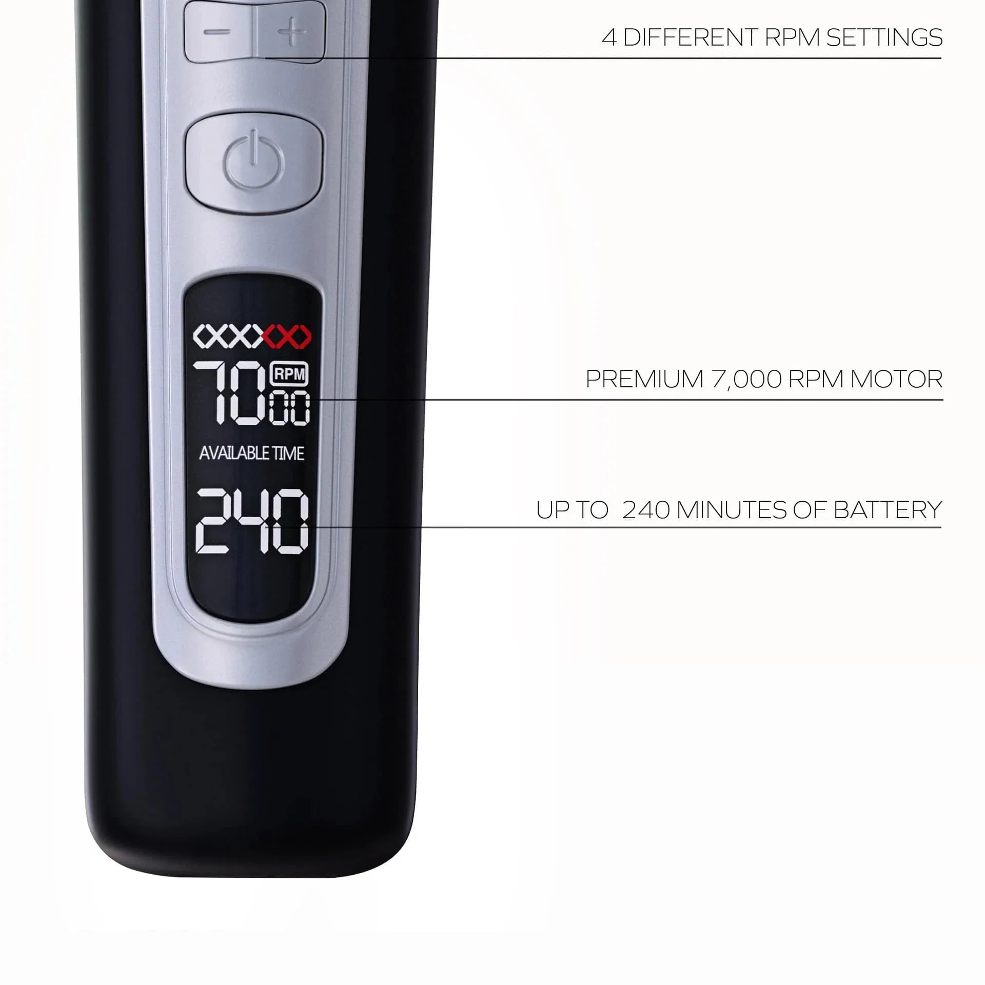 Professional Hair Clipper – Titanium Ceramic Blade, USB Rechargeable Hair Trimmer with LCD Display for Barbers