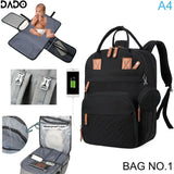 Diaper Bag Backpack – Large Waterproof Baby Travel Tote with Changing Station, Pad & Stroller Straps | Multifunction Bag for Moms & Dads