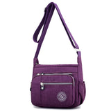 Women’s Waterproof Nylon Floral Multi-Pocket Crossbody Bag – Casual Shoulder Messenger Bag