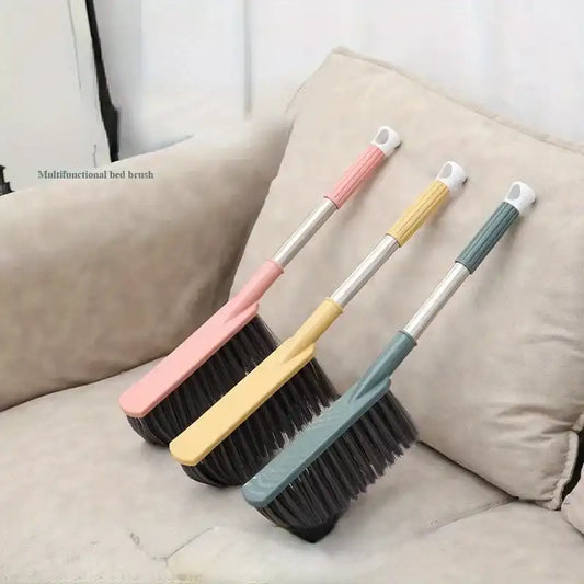 Ultra-Soft Long-Handle Bed & Sofa Sweeping Brush – Stainless Steel Handle, Soft Bristle Cleaning Tool