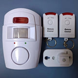 🚨 Wireless Motion Sensor Alarm – PIR Infrared Detector with 2 Remote Controls, Battery Powered for Home & Garage