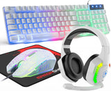 MambaSnake T11 Wired Gaming Combo – Rainbow LED Backlit Keyboard, Gaming Mouse & Headset Set for PC & Laptop