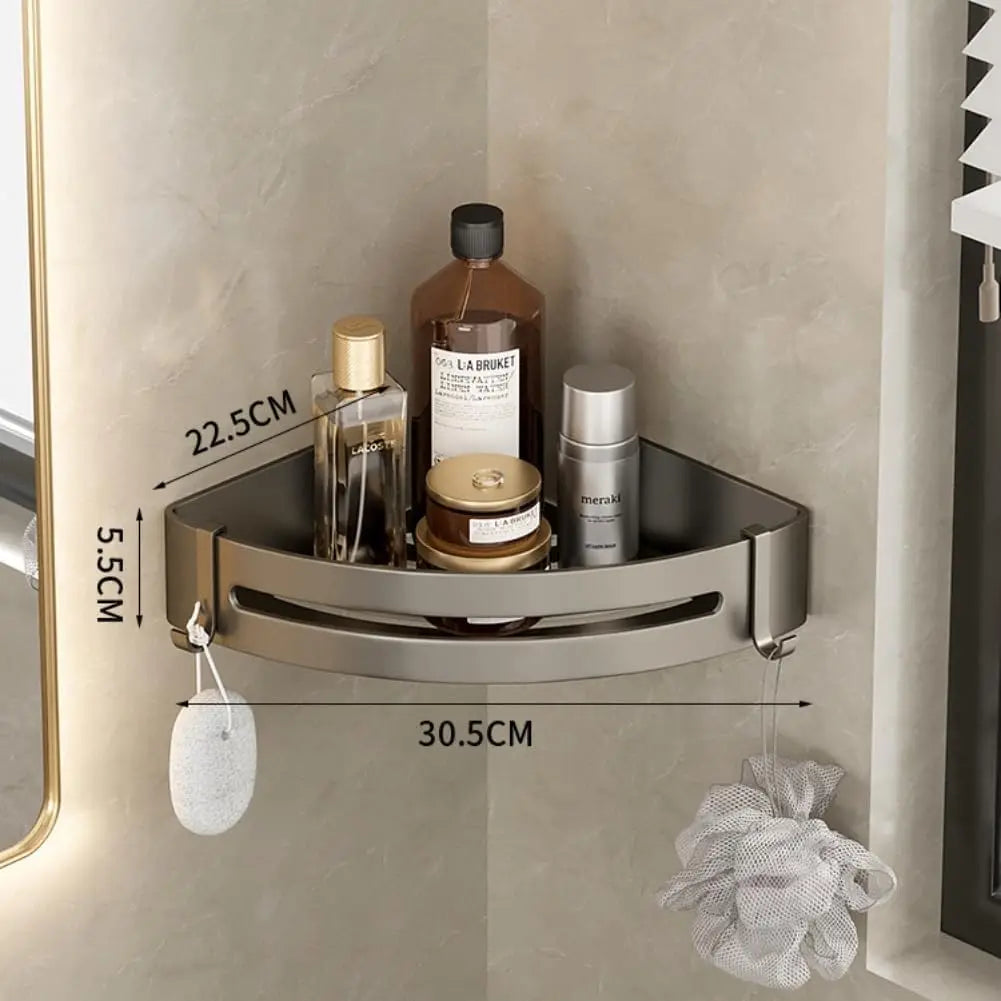 Triangle Adhesive Corner Shower Caddy Set (1/2/3 pcs) – No-Drill Wall Mounted Bathroom Shelves