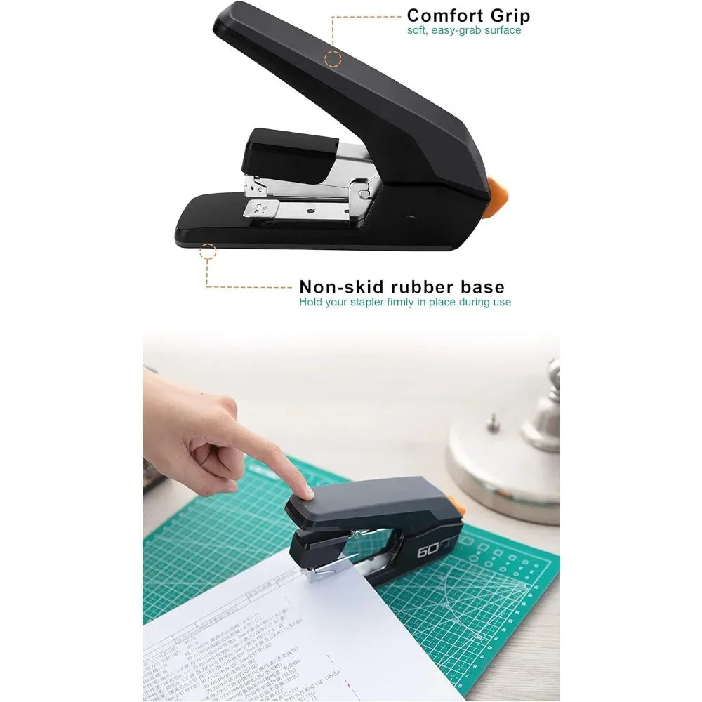 Easy Heavy-Duty One-Touch Stapler – Ergonomic, Easy-Load Office Stapler for Smooth Stapling