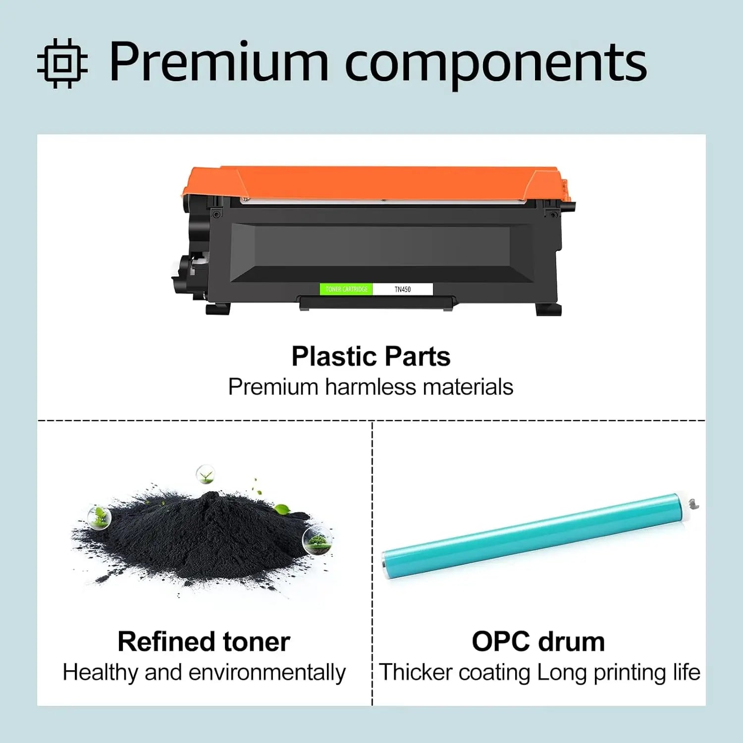 TN450 Compatible Black Toner Cartridge – For Brother HL-2230/2240/2270DW/2280DW Series (1-Pack)