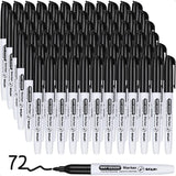 Fine Tip Dry Erase Markers – 72 Pack Black Whiteboard Erasable Markers, Bulk Classroom, Office & Home Use