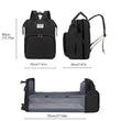 Foldable Bed Diaper Bag with Changing Station, Insulated Pocket & Large-Capacity Double-Shoulder Mommy Bag