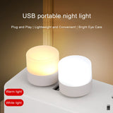 USB Mini LED Night Light – Small Round Plug Lamp for Power Bank & Laptop, Portable Reading Light with Eye Protection