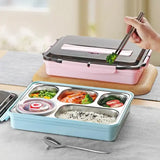 Stainless Steel Thermal Lunch Box – Multi-Layer Bento Container with Spoon & Chopsticks for School & Office 🍱