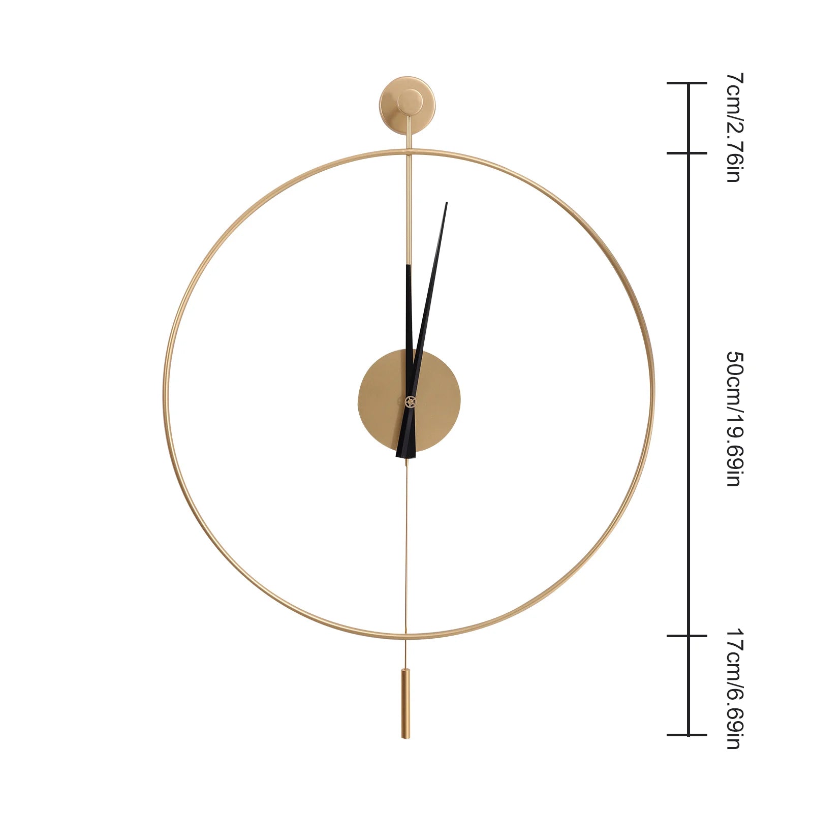 20" Classical Silent Wall Clock – Nordic Style Quartz Movement for Living Room, Bedroom & Home Décor