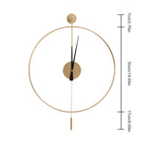 20" Classical Silent Wall Clock – Nordic Style Quartz Movement for Living Room, Bedroom & Home Décor