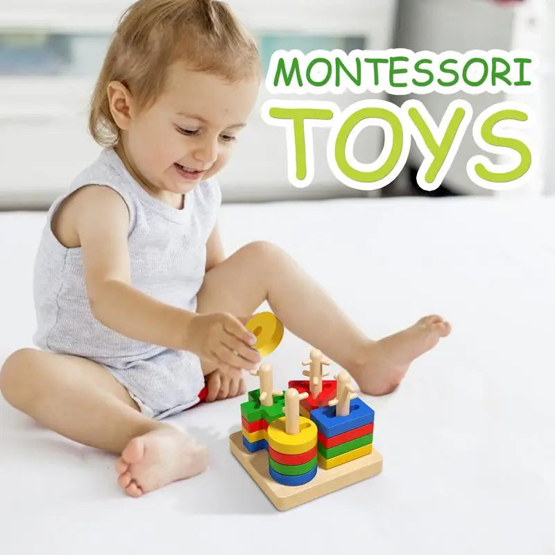 Shape Sorter Educational Toy – Color & Shape Recognition Blocks, Early Learning Montessori Playset for Kids Ages 3–6