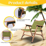 Portable Folding Outdoor Chair – Leaf Design Garden & Camping Chair (Green)