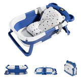 “Baby Bathtub for Newborns – Foldable Toddler Bathtub with Drain Hole, Soft Padding & Portable Travel Design”