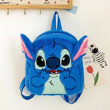 Japanese INS Plush Stitch Backpack – Cute Cartoon Large-Capacity School Bag | Soft Kindergarten Backpack for Kids