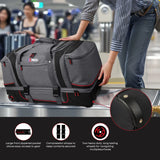 30″ Rolling Duffel Bag with Wheels & Telescopic Handle – Drop-Bottom Travel Handbag/Luggage Bag for Men & Women