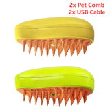 3-in-1 Cat Steamy Brush & Dog Grooming Comb – Self-Cleaning Steam Brush for Massage, Hair Removal & Pet Grooming