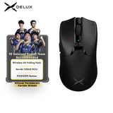 Delux M800 Ultra Lightweight Gaming Mouse – 55g PAW3395 Sensor, Tri-Mode Wireless/Bluetooth/Wired, 26,000 DPI & 4K Compatible