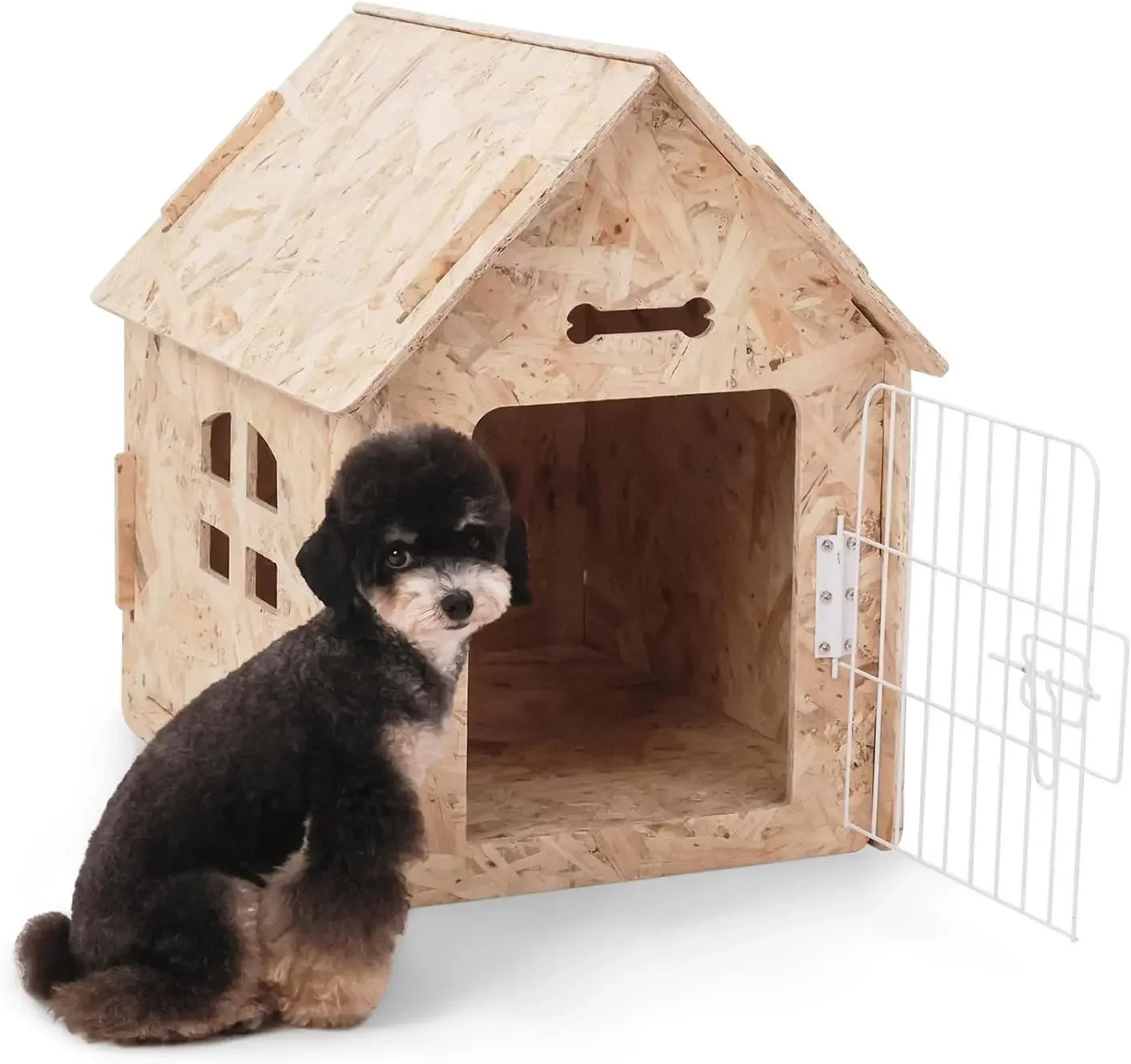 Indoor Wooden Pet House – Cozy Bed for Small Dogs & Cats