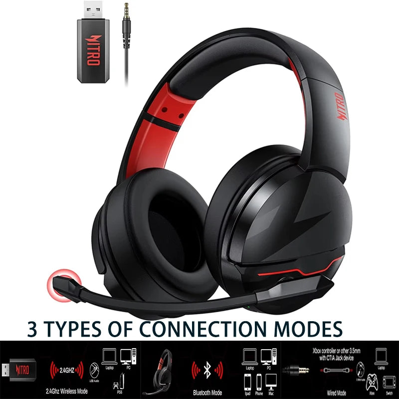 Acer K2 2.4GHz Wireless Gaming Headset – 50mm Drivers, Clear Voice Mic, Multi-Platform (PC/PS4/PS5) - Wired & Wireless Modes