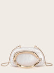 Women’s Gold-Closure Evening Clutch – Elegant Box Handbag for Weddings, Parties & Formal Events