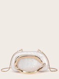 Women’s Gold-Closure Evening Clutch – Elegant Box Handbag for Weddings, Parties & Formal Events