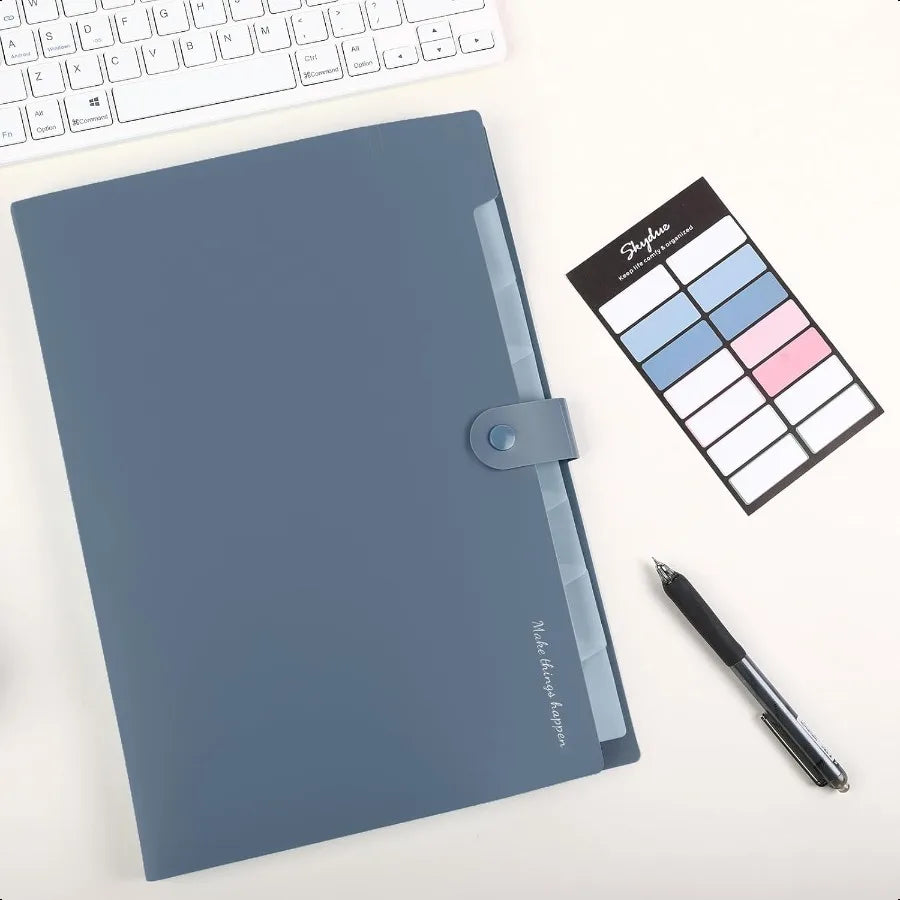 Expanding File Organizer with 8 Pockets – Accordion File Folders with Labels for Bills, Documents & School Supplies