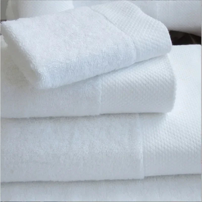 Embroidered Crown White Bath Towel – 100% Cotton Luxury Hotel Style