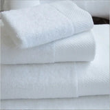 Embroidered Crown White Bath Towel – 100% Cotton Luxury Hotel Style
