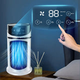 3-in-1 Quiet Cooling Desk Fan – Portable Mini Air Cooler with Water Conditioning & 6 Speed Modes for Home & Office