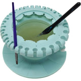Fine Art Brush Holder & Silicone Cleaning System – Studio & Classroom Brush Care for Acrylic & Watercolor