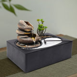 Tabletop Rock Water Fountain with LED Light – Indoor Zen Waterfall Décor for Desk & Home Relaxation