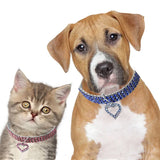Bling Rhinestone Dog Collar with Leash – Crystal Sparkling Accessory for Small & Medium Dogs (S/M/L, Pink)