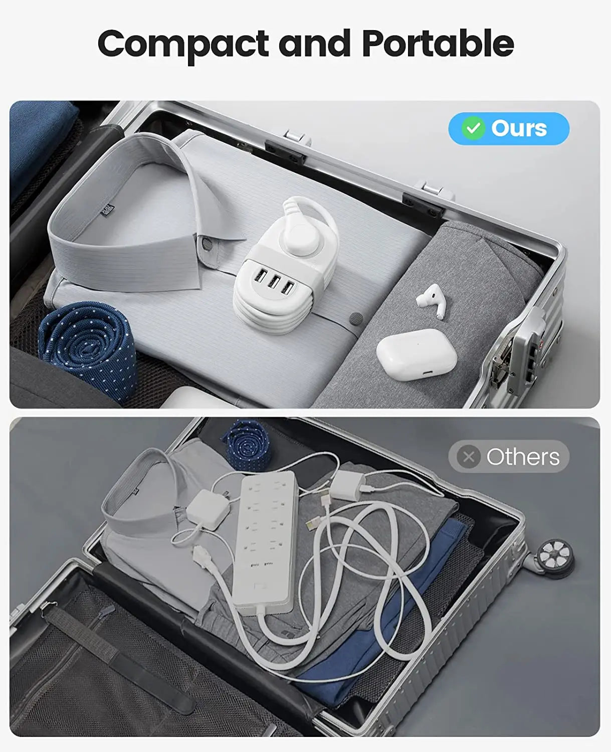 ORICO Power Strip – Multi-Tap Socket Extension Cord with AC Outlets, USB Ports & Type-C PD Fast Charging, Electrical Network Filter