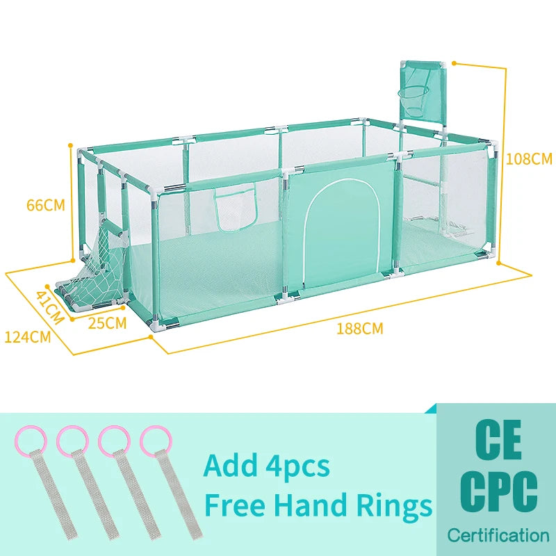 Pangdube Baby Playpen – Safe Activity Fence Playground for Children, Indoor/Outdoor Baby Games Park for 6 Months to 6 Years