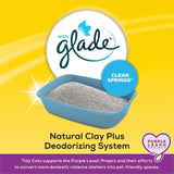 Clumping Cat Litter 14LB Jug – Low Dust, Odor Neutralizing with Glade Clear Springs Deodorizer, Ideal for Multi-Cat Homes
