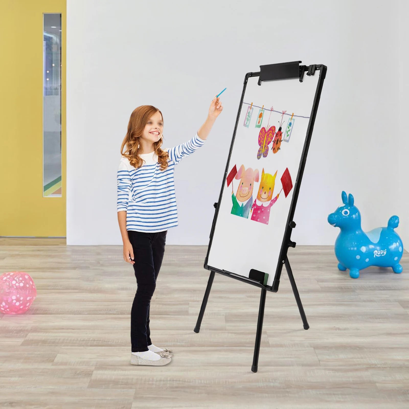 Magnetic Whiteboard Easel – 36" x 24" Folding Dry Erase Board with Stand for Office, School & Home 🧲