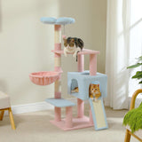 Flower Cat Tree – Multi-Level Cat Tower with Sisal-Covered Scratching Posts, Cute Cat Condo & Top Perch for Indoor Small & Medium Cats