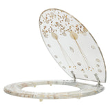 Resin Decorative Toilet Seat with Chrome Hinges – Shell Motif Bathroom Accent