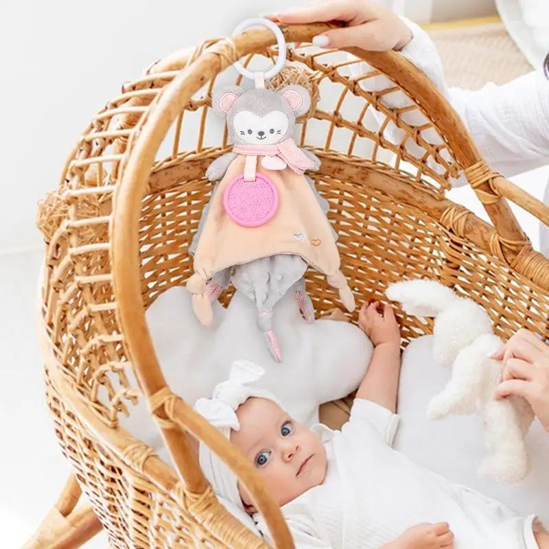 Loveys for Babies Boy – Plush Security Blanket with Teether, Soft Stuffed Animal Snuggle Toy for Comfort & Chewing Relief