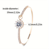 S925 Silver Sunflower Moissanite Bracelet – Unisex 6.5mm Gemstone Jewelry Gift 🌻✨