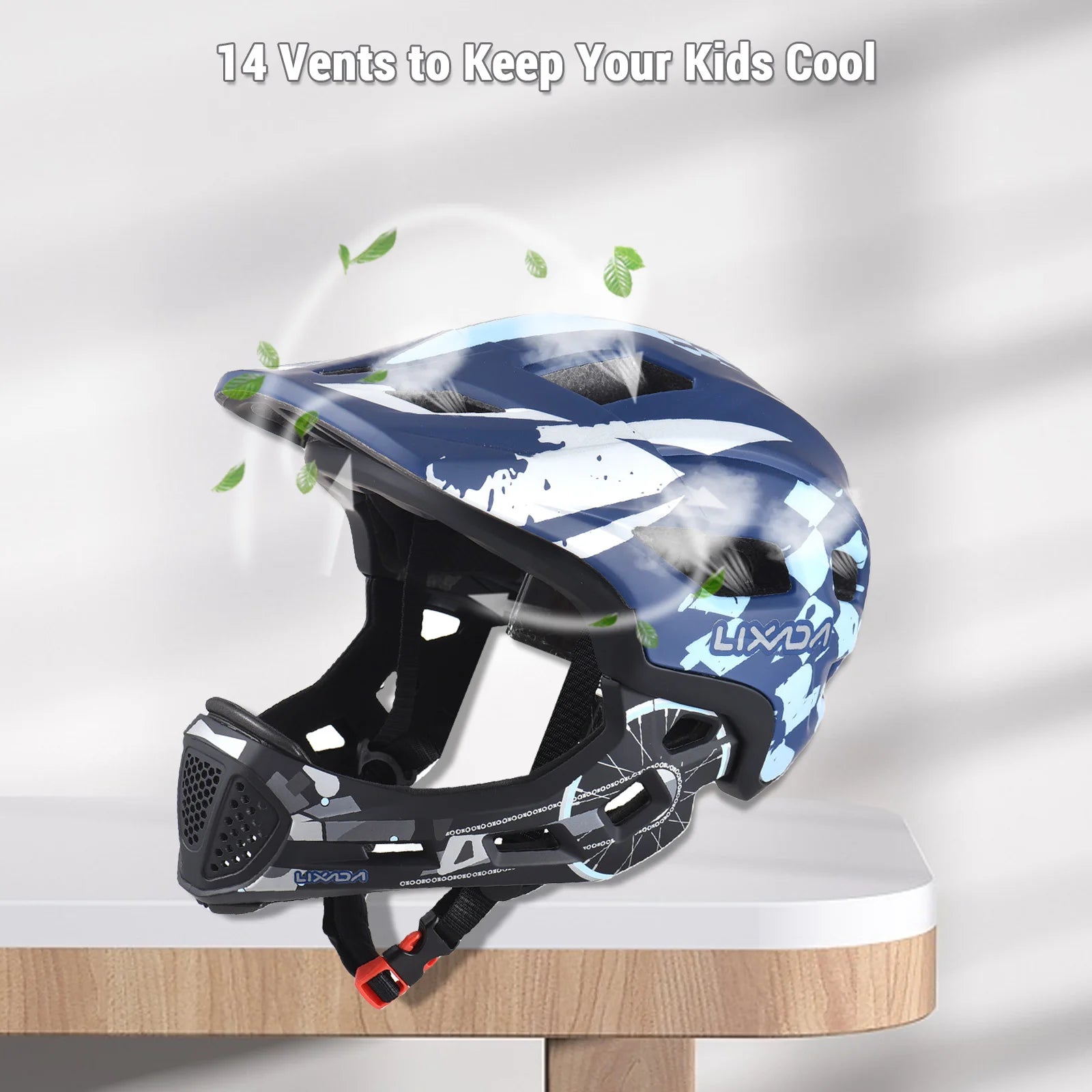 Kids’ Detachable Full-Face Cycle Helmet – Adjustable Children’s Bicycle Safety Helmet for Cycling & Outdoor Sports