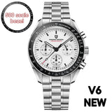 PAGANI DESIGN 2024 Men’s Luxury Quartz Chronograph Watch – Sapphire Mirror, Auto Date, Speed Dial ⌚✨