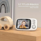 BOIFUN Baby Monitor with Cameraav and Audio, No WiFi, VOX Mode, Night Vision, 3.2'' HD Screen, Two-Way Audio, Baby Camera