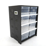 Multi-Layer Acrylic Reptile Breeding Cabinet – 8 Box Transparent Enclosure with Heating Pad & Hygrometer