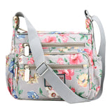 Women’s Multi-Pocket Floral Crossbody Bag – Waterproof Shoulder Messenger Handbag for Shopping & Daily Use