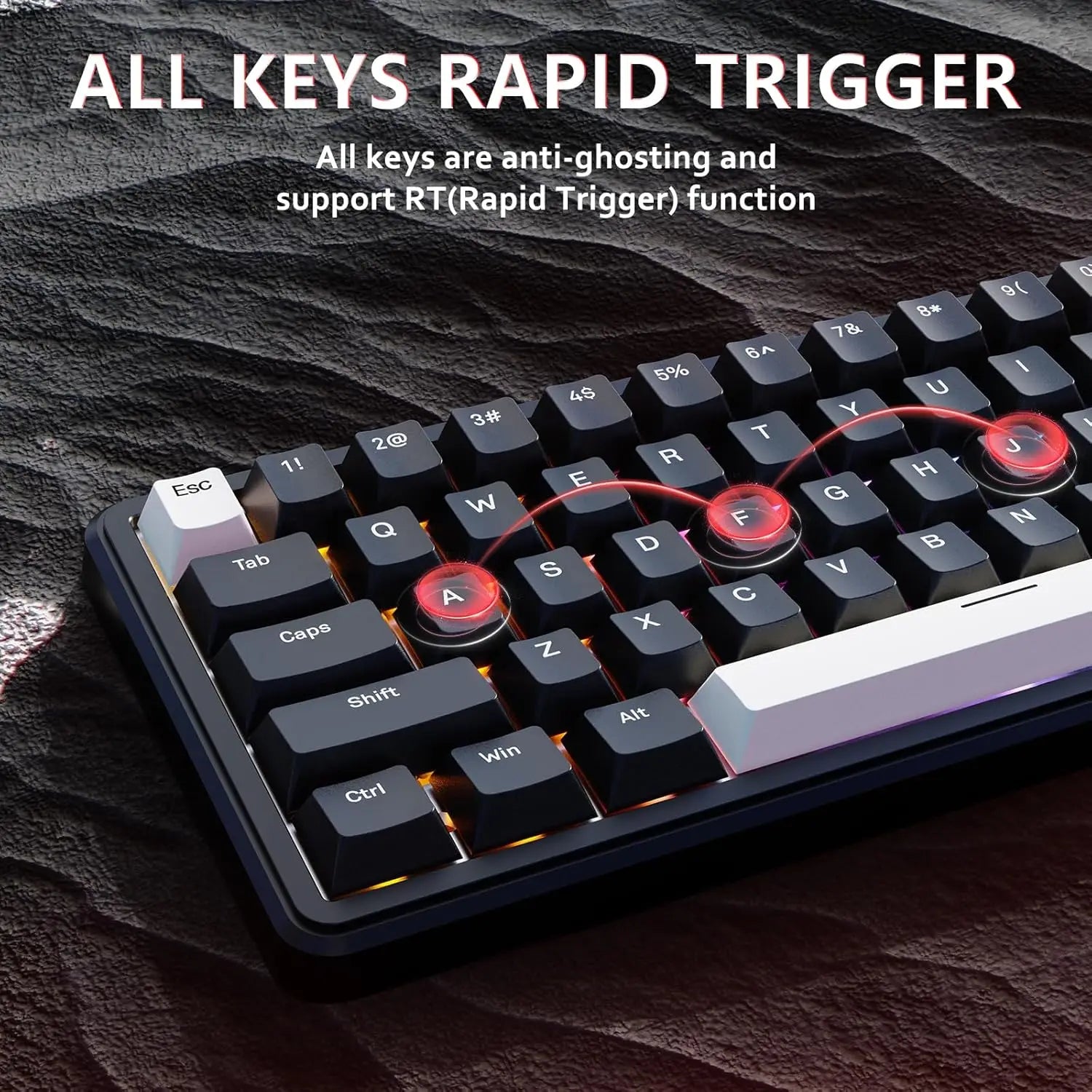 Mambasnake X Attack Shark X65 HE Wired Gaming Keyboard and R1 Mouse Combo – Rapid Trigger Magnetic Switch Keyboard with RGB Backlight