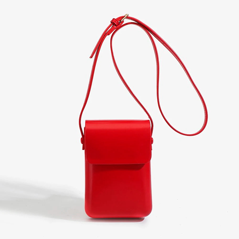 Minimalist Women’s Crossbody Bag – Retro PU Leather Shoulder Bag with Adjustable Strap