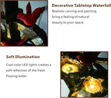 Decorative Garden Birdhouse Three-Tier Water Fountain – Outdoor LED Lighted Fountain with Water Wheel | Elegant Yard & Patio Décor